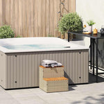 Badestamp Trinn Beige 50X50X50,5 Cm Polyrotting&Heltre Akasie