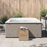 Badestamp Trinn Beige 50X50X50,5 Cm Polyrotting&Heltre Akasie