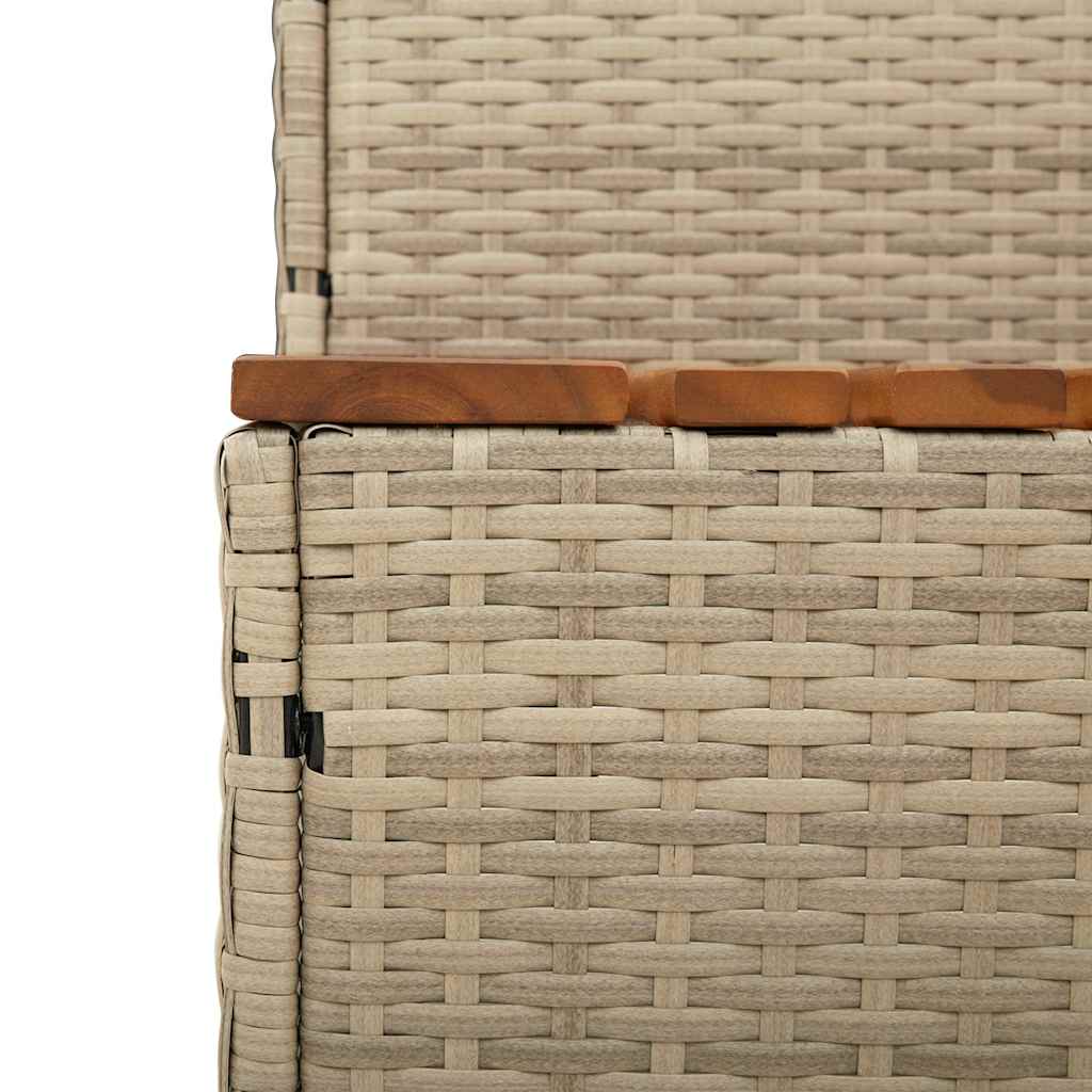 Badestamp Trinn Beige 100X50X50,5 Cm Polyrotting&Heltre Akasie