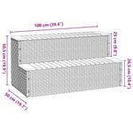 Badestamp Trinn Beige 100X50X50,5 Cm Polyrotting&Heltre Akasie