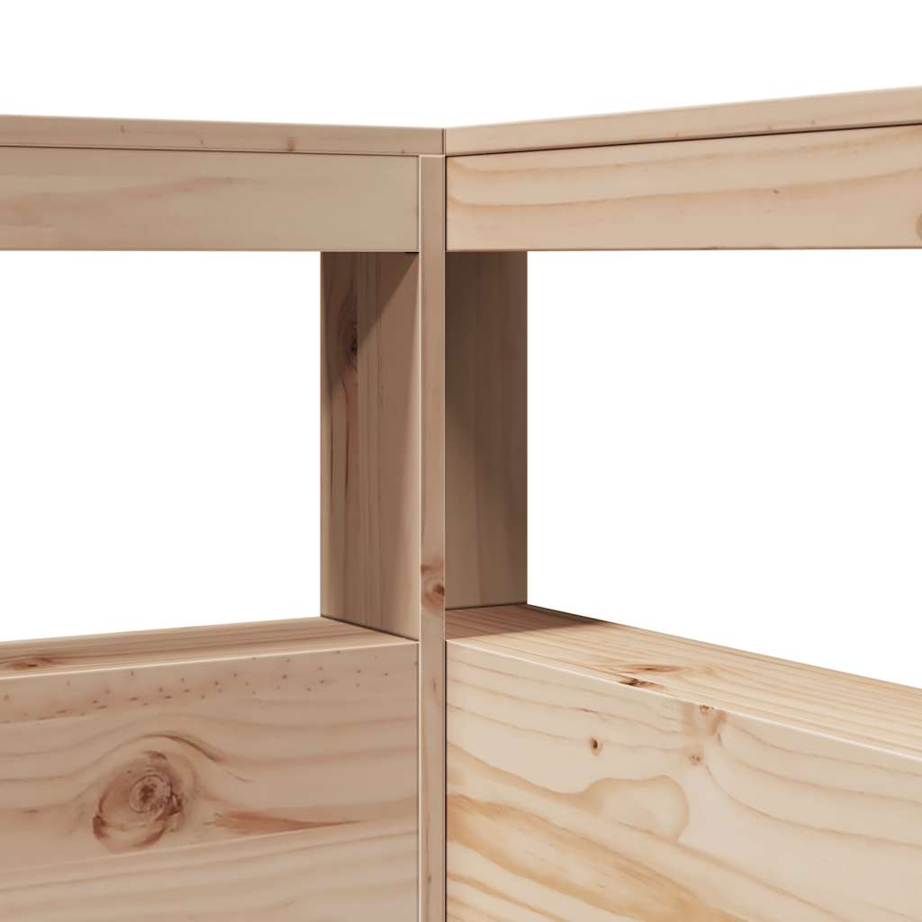 Seng Med Bokhylle Uten Madrass 100X200 Cm Heltre Furu
