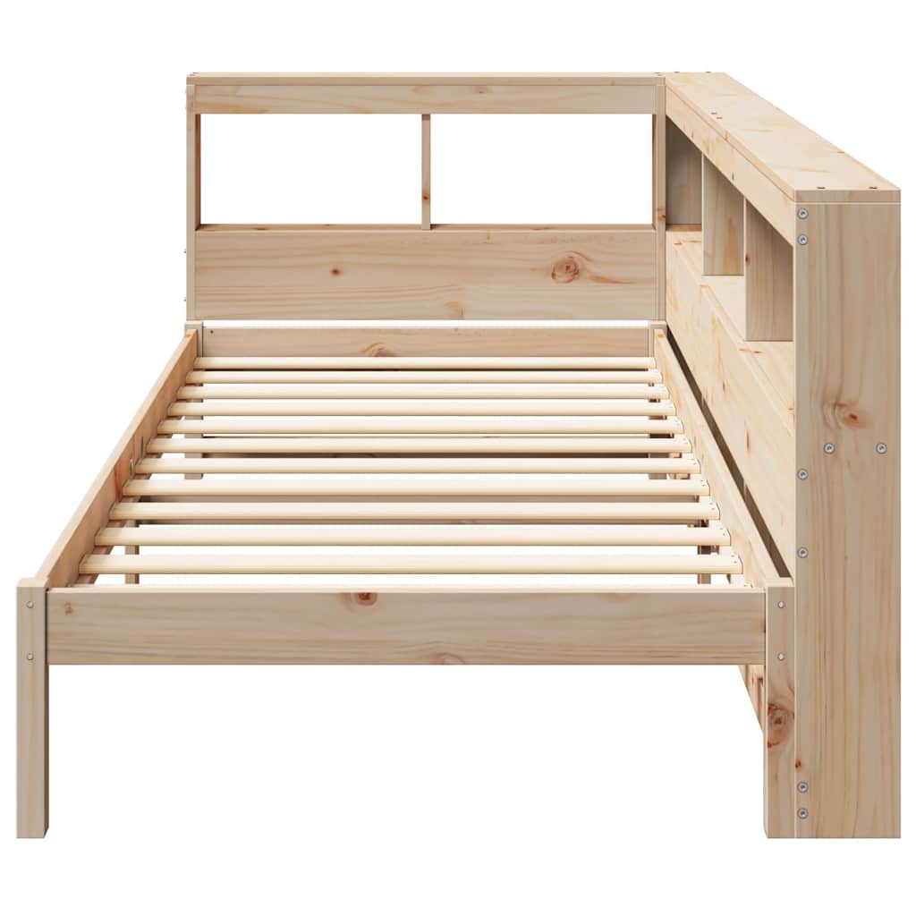 Seng Med Bokhylle Uten Madrass 100X200 Cm Heltre Furu