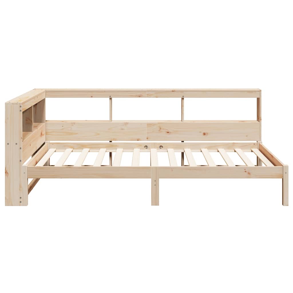 Seng Med Bokhylle Uten Madrass 100X200 Cm Heltre Furu