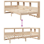 Seng Med Bokhylle Uten Madrass 100X200 Cm Heltre Furu