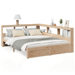 Seng Med Bokhylle Uten Madrass 140X200 Cm Heltre Furu