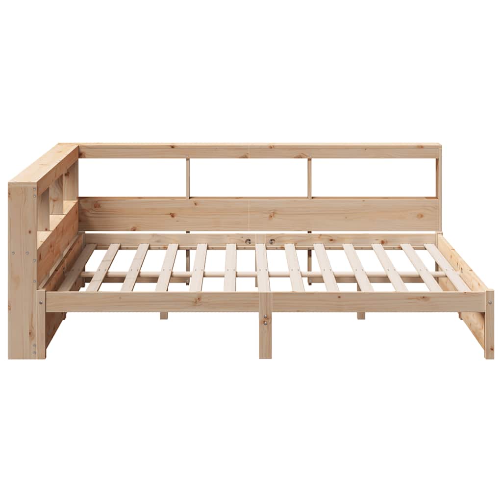 Seng Med Bokhylle Uten Madrass 140X200 Cm Heltre Furu
