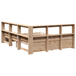 Seng Med Bokhylle Uten Madrass 140X200 Cm Heltre Furu