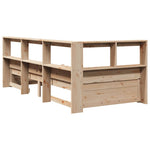 Seng Med Bokhylle Uten Madrass 100X200 Cm Heltre Furu