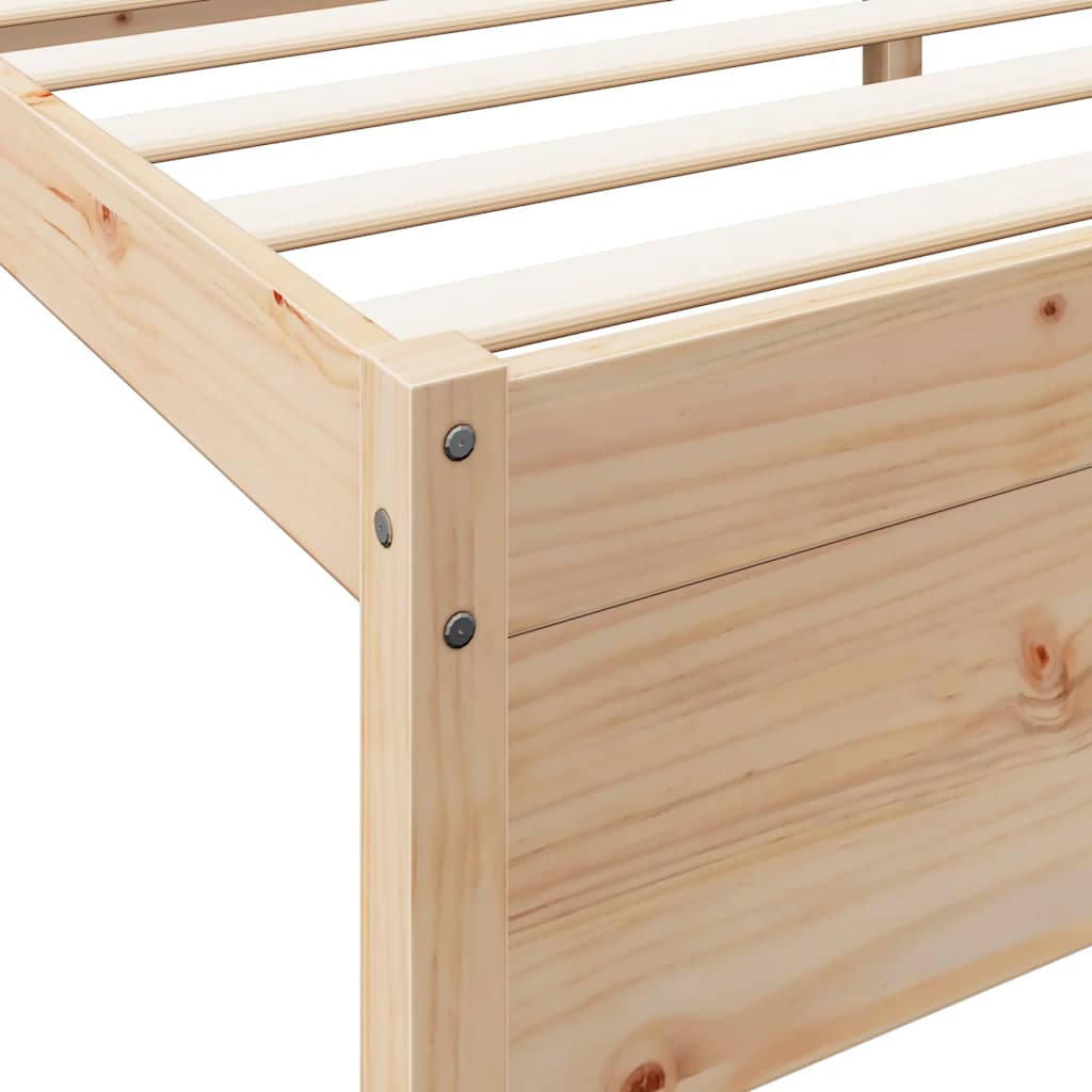 Seng Med Bokhylle Uten Madrass 100X200 Cm Heltre Furu