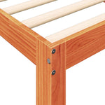 Seng Med Bokhylle Uten Madrass Voksbrun 140X200 Cm Heltre Furu