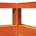 Seng Med Bokhylle Uten Madrass Voksbrun 140X200 Cm Heltre Furu