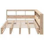 Seng Med Bokhylle Uten Madrass 140X200 Cm Heltre Furu