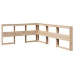 Seng Med Bokhylle Uten Madrass 140X200 Cm Heltre Furu