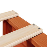 Seng Med Bokhylle Uten Madrass Voksbrun 120X200 Cm Heltre Furu