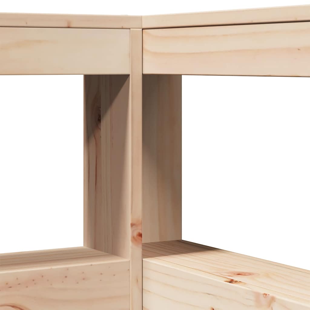 Seng Med Bokhylle Uten Madrass 140X200 Cm Heltre Furu