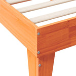 Seng Med Bokhylle Uten Madrass Voksbrun 140X200 Cm Heltre Furu