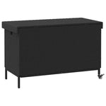 Putekasse Med Hjul Svart 110X55X73 Cm Polyrotting