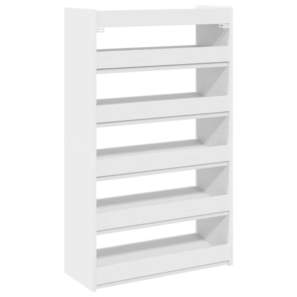 Skohylle Hvit 60X25X100 Cm Konstruert Tre