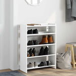 Skohylle Hvit 60X25X81 Cm Konstruert Tre