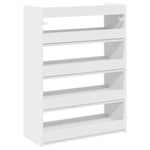 Skohylle Hvit 60X25X81 Cm Konstruert Tre