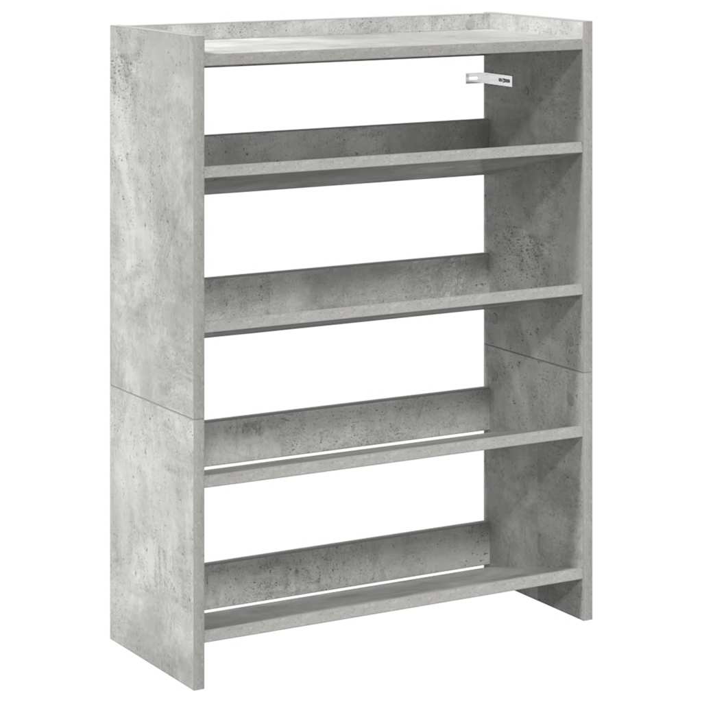Skohylle Betonggrå 60X25X81 Cm Konstruert Tre