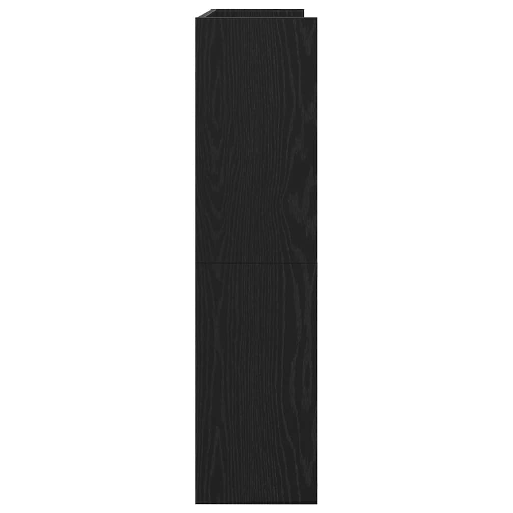 Skohylle Svart 80X25X100 Cm Konstruert Tre
