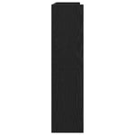 Skohylle Svart 80X25X100 Cm Konstruert Tre