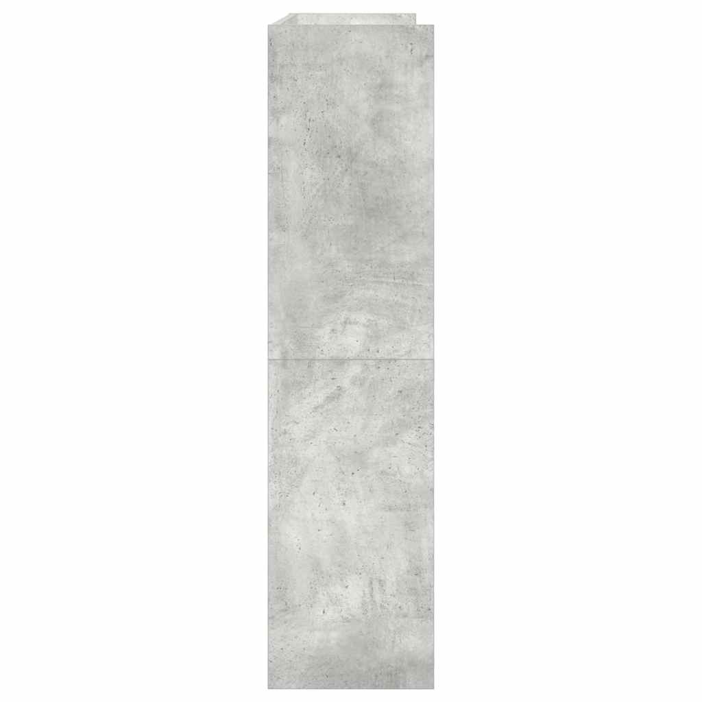 Skohylle Betonggrå 80X25X100 Cm Konstruert Tre