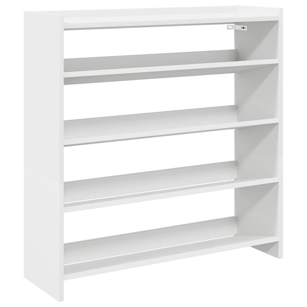 Skohylle Hvit 80X25X81 Cm Konstruert Tre