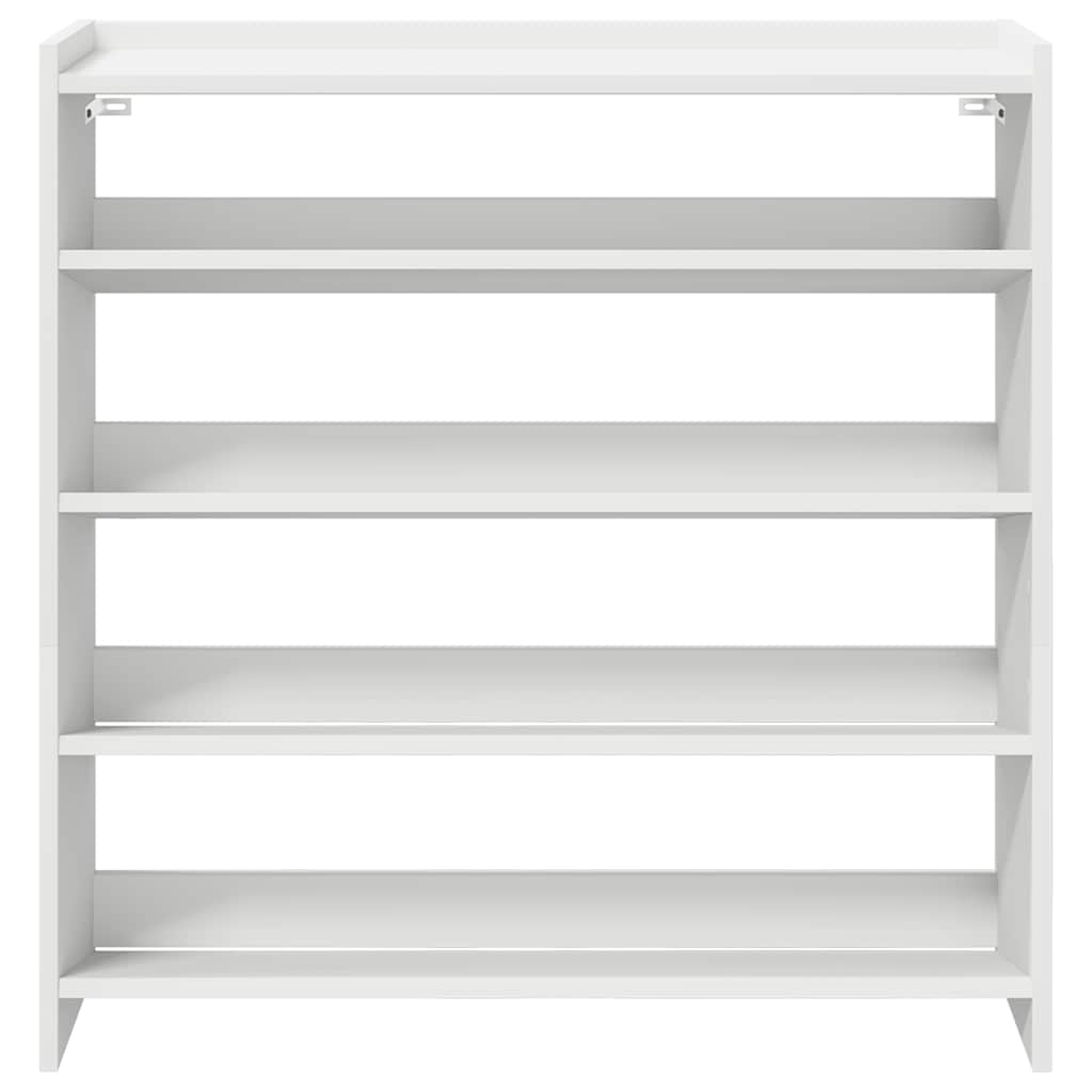 Skohylle Hvit 80X25X81 Cm Konstruert Tre