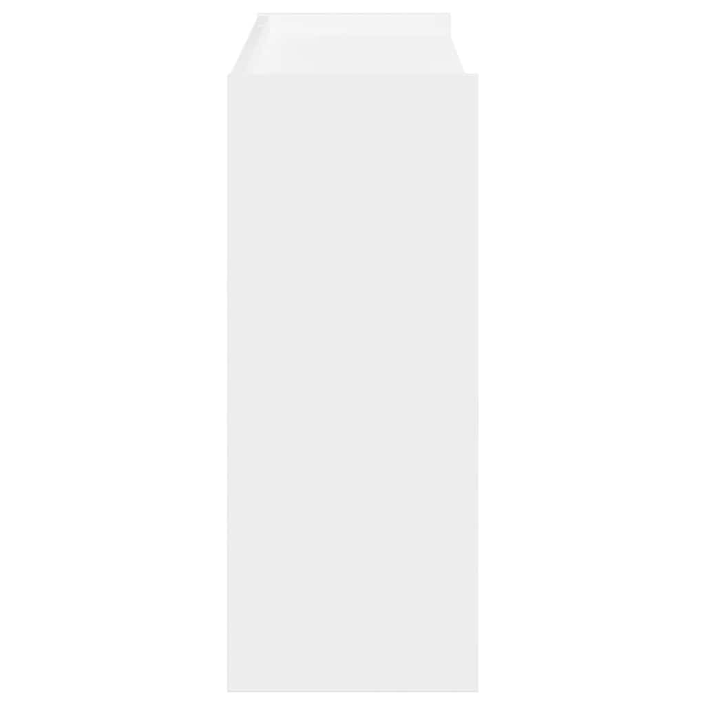 Skohylle Hvit 80X25X81 Cm Konstruert Tre