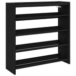 Skohylle Svart 80X25X81 Cm Konstruert Tre