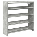 Skohylle Betonggrå 80X25X81 Cm Konstruert Tre