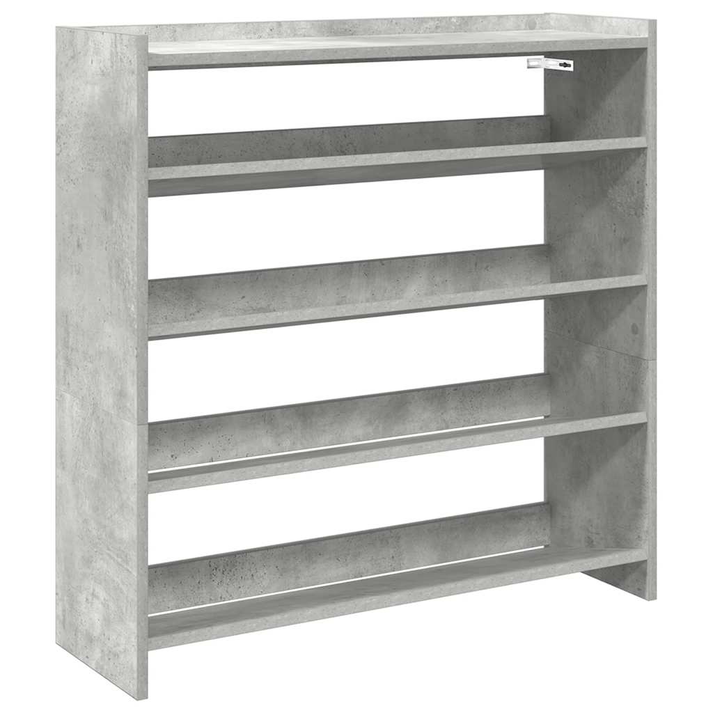 Skohylle Betonggrå 80X25X81 Cm Konstruert Tre