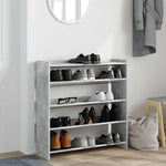 Skohylle Betonggrå 80X25X81 Cm Konstruert Tre