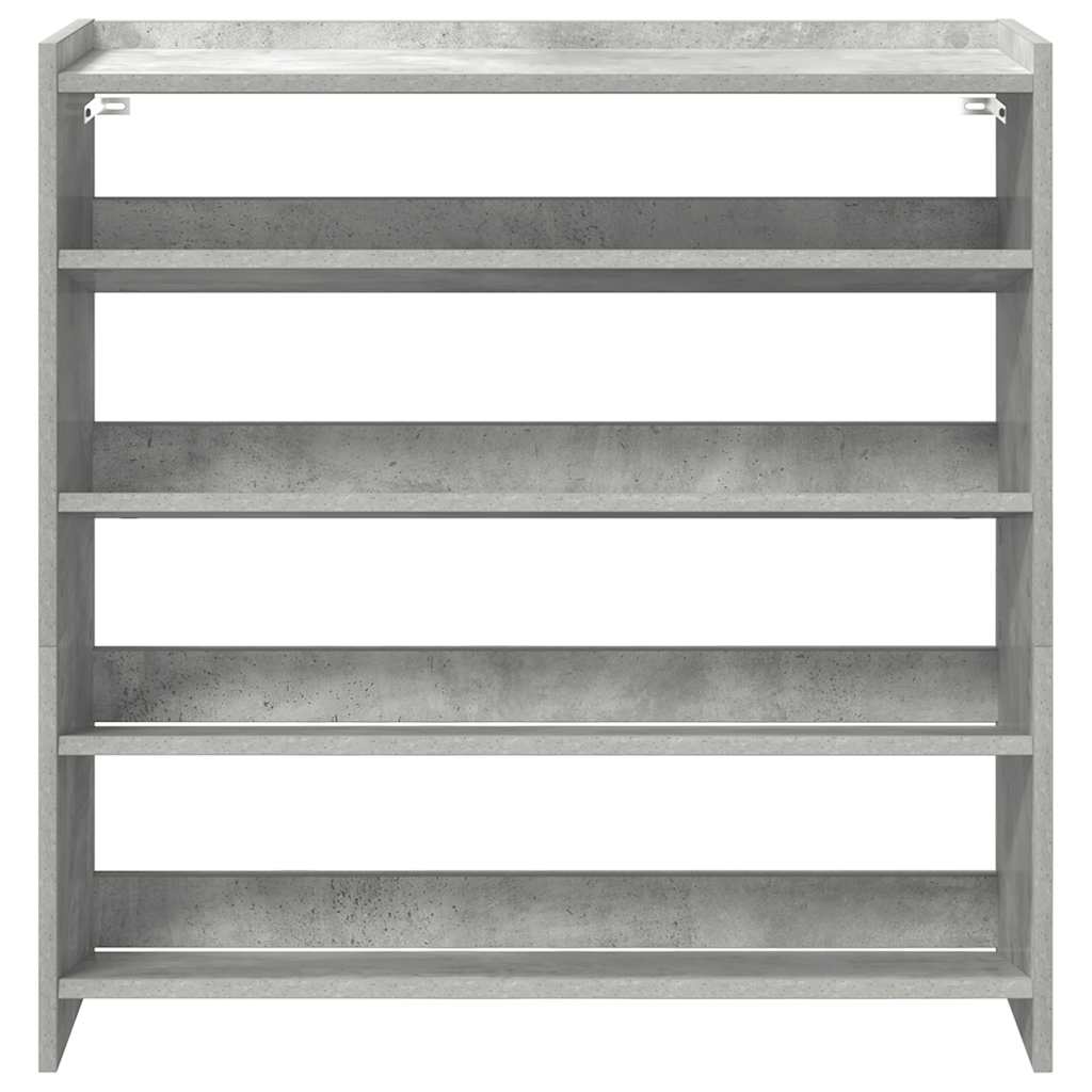 Skohylle Betonggrå 80X25X81 Cm Konstruert Tre