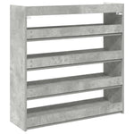 Skohylle Betonggrå 80X25X81 Cm Konstruert Tre