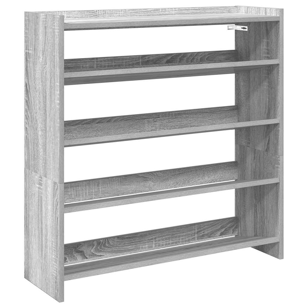 Skohylle Grå Sonoma 80X25X81 Cm Konstruert Tre
