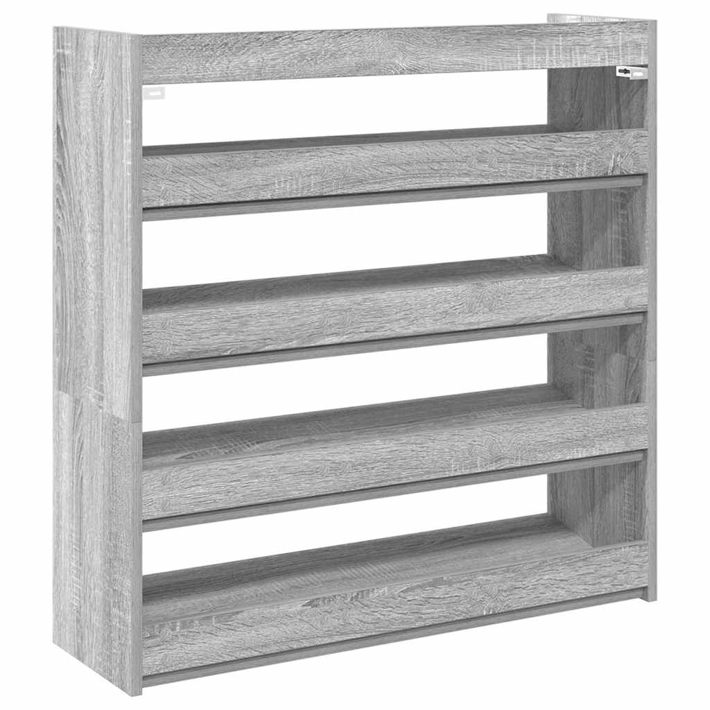 Skohylle Grå Sonoma 80X25X81 Cm Konstruert Tre
