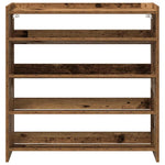 Skohylle Brun Eik 80X25X81 Cm Konstruert Tre