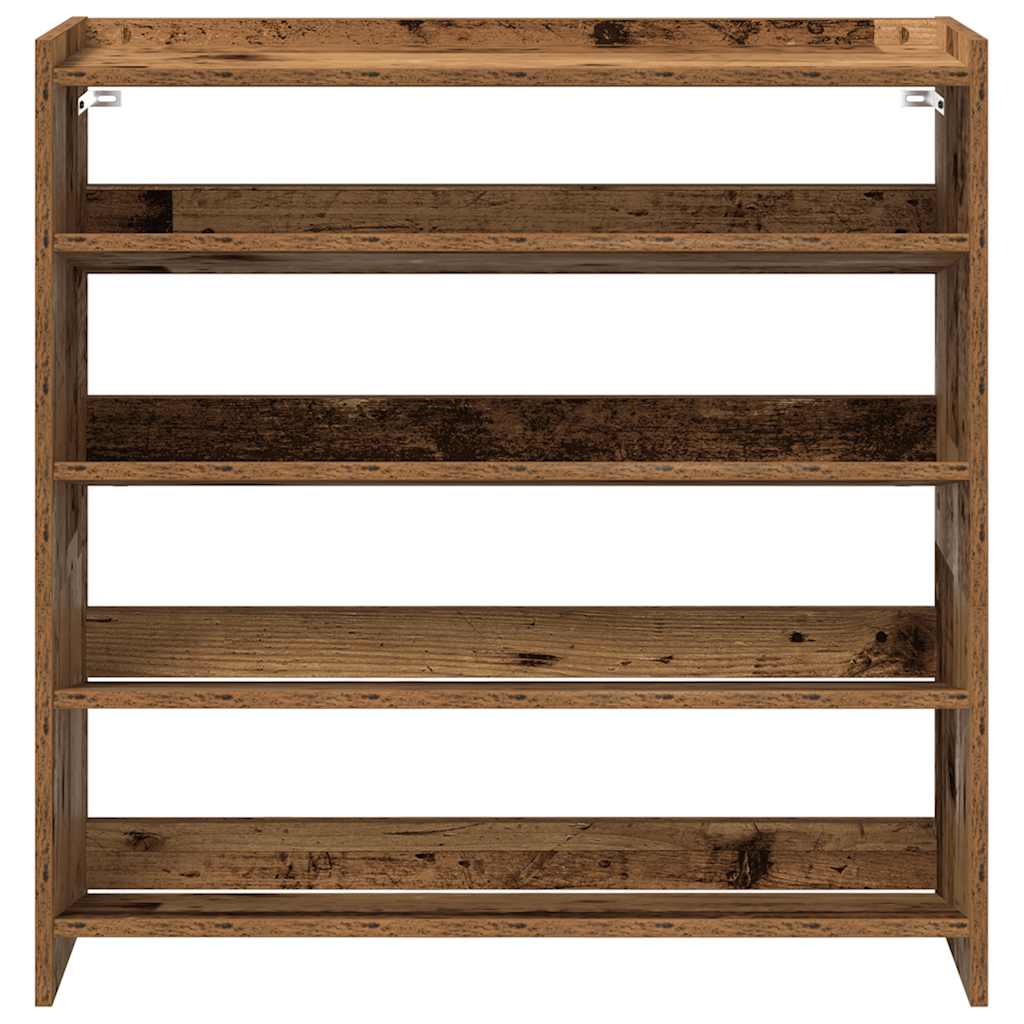 Skohylle Brun Eik 80X25X81 Cm Konstruert Tre