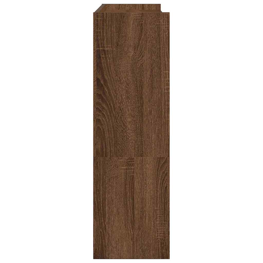 Skohylle Brun Eik 80X25X81 Cm Konstruert Tre