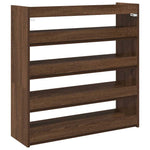 Skohylle Brun Eik 80X25X81 Cm Konstruert Tre