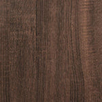 Skohylle Brun Eik 80X25X81 Cm Konstruert Tre
