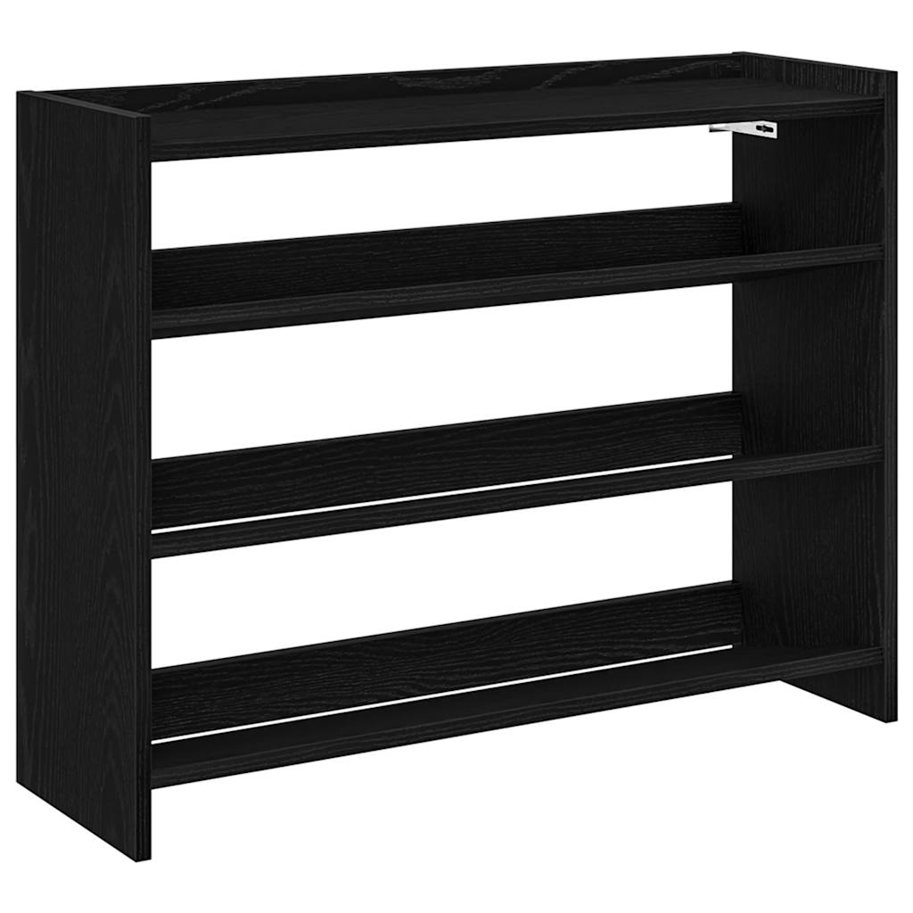 Skohylle Svart 80X25X62 Cm Konstruert Tre