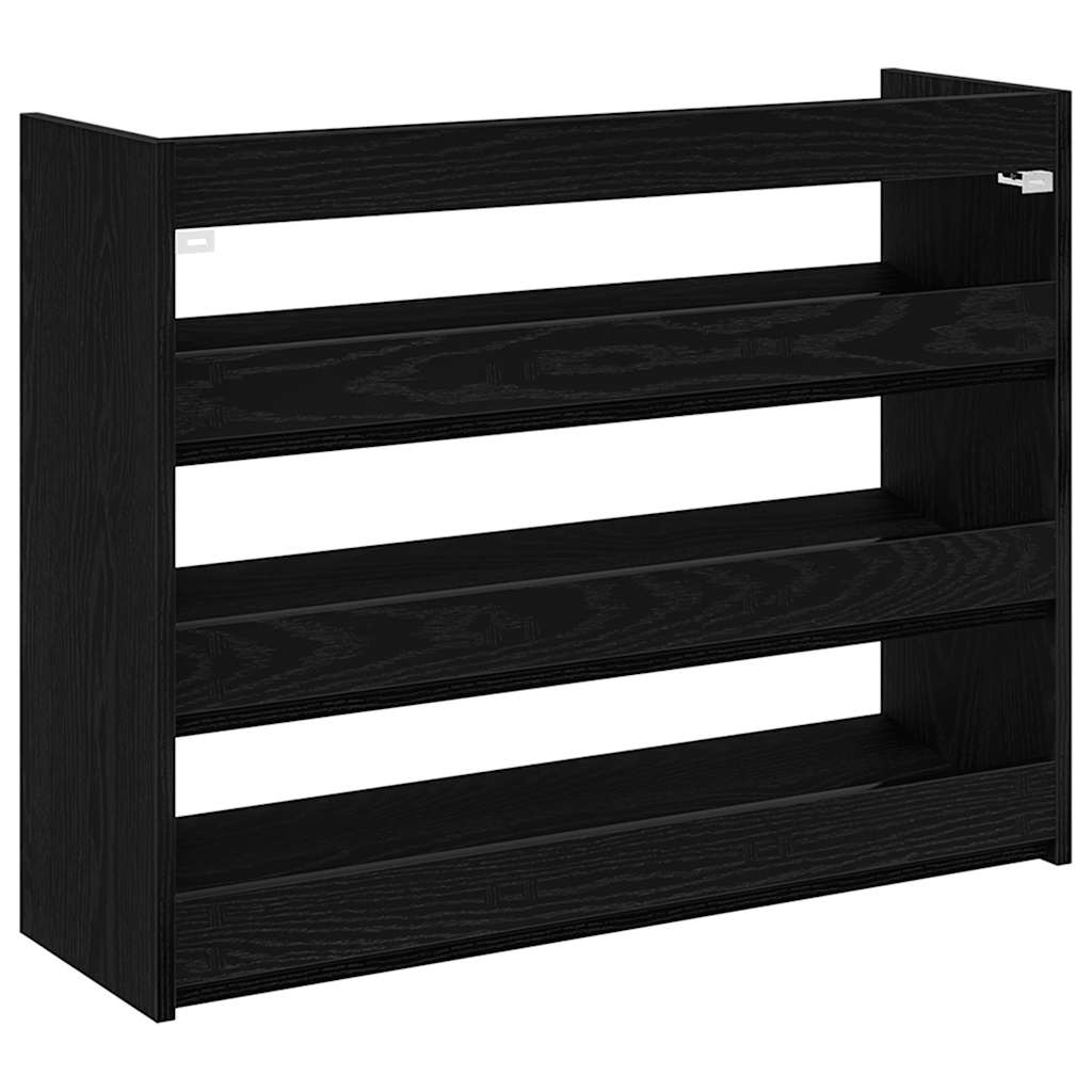 Skohylle Svart 80X25X62 Cm Konstruert Tre