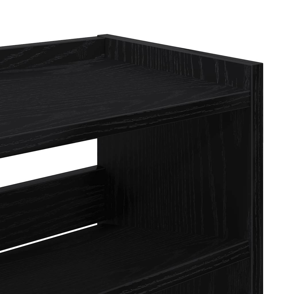 Skohylle Svart 80X25X62 Cm Konstruert Tre