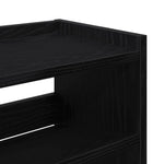 Skohylle Svart 80X25X62 Cm Konstruert Tre