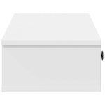 Vegghylle Med Skuffer Hvit 60X28X15 Cm Konstruert Tre