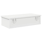 Vegghylle Med Skuffer Hvit 60X28X15 Cm Konstruert Tre